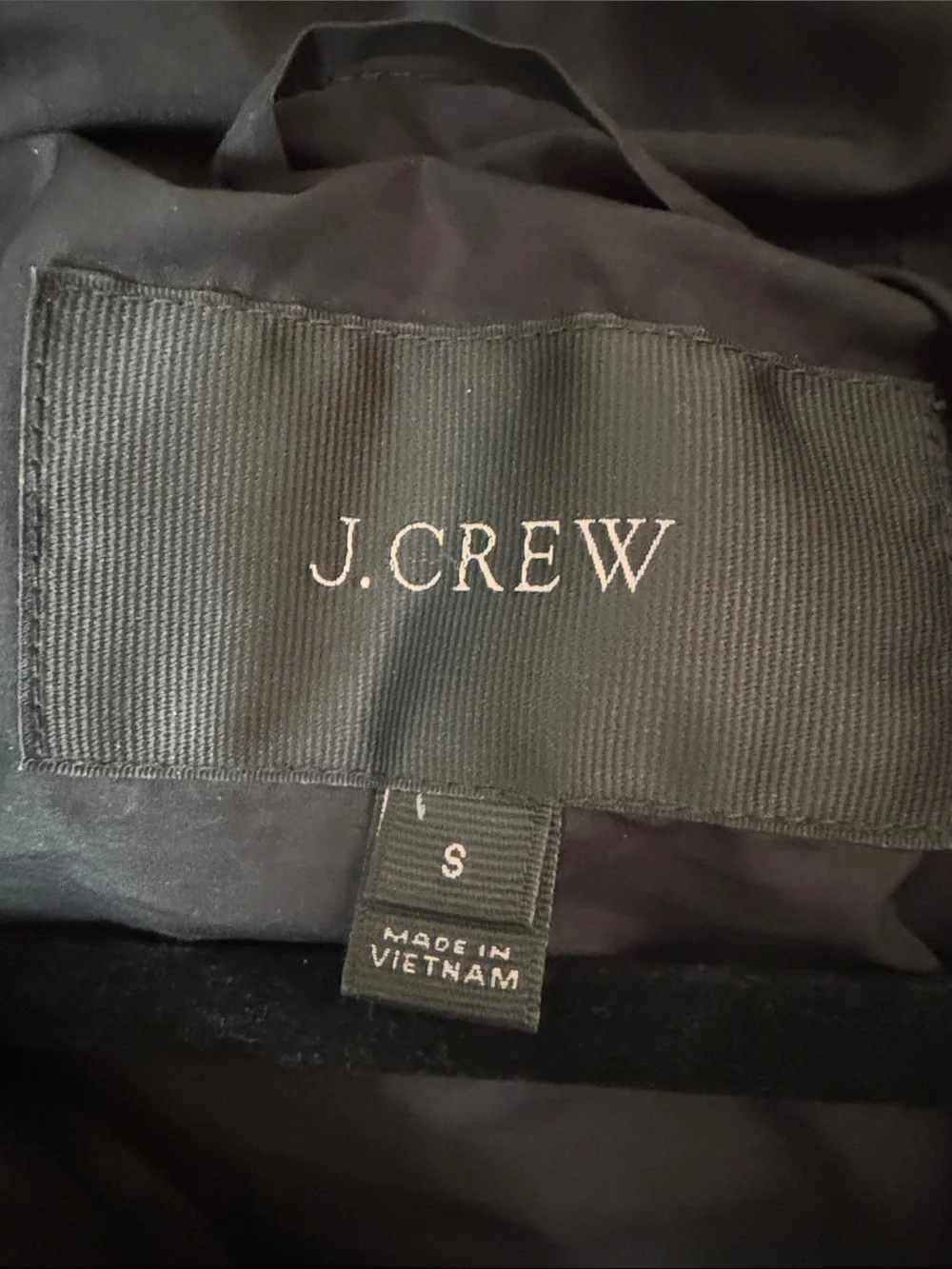 J.Crew Black Quilted Belted Down Puffer Coat Gold-Tone Hardware Detachable Hood